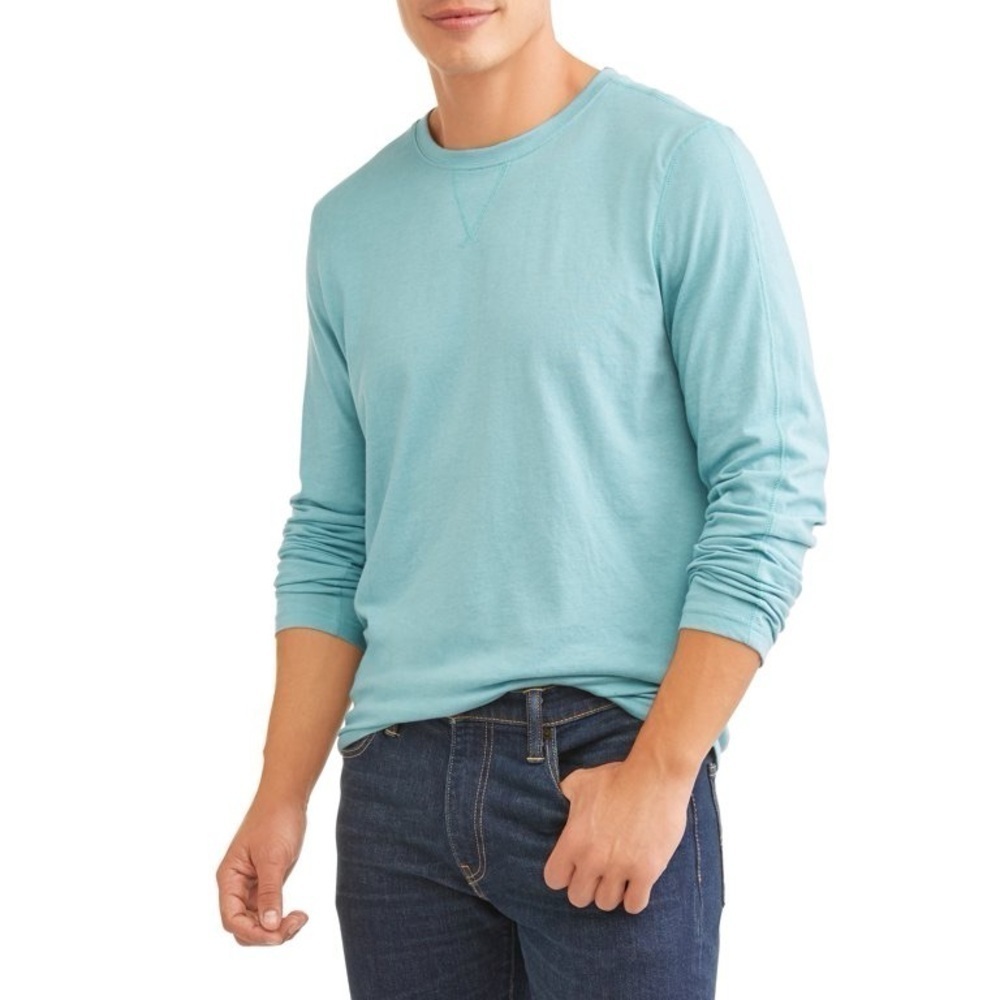 Billy Reid Blue Soft Lightweight Long Sleeve Crewneck Medium